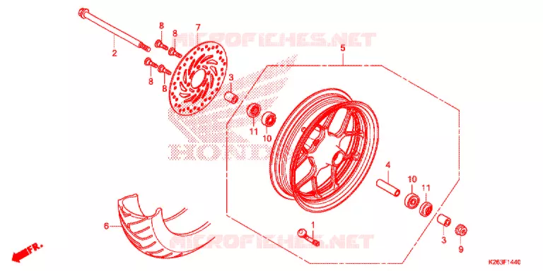 RUOTA ANTERIORE Honda MOTO 125 MSX 2014  MSX125E