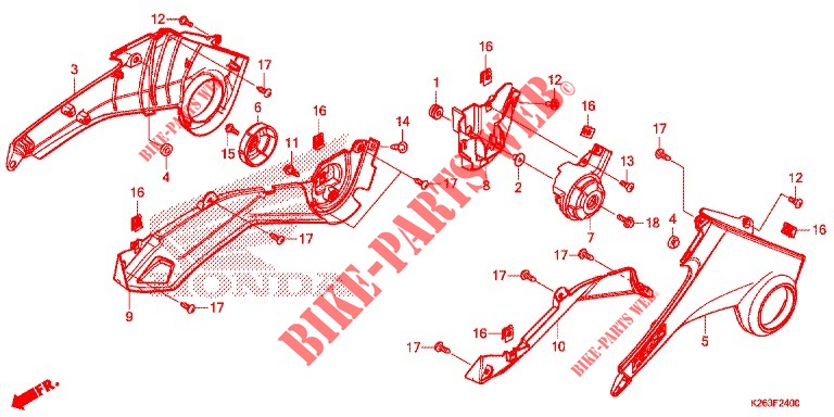 COPERTURA LATO per Honda MSX 125 2014