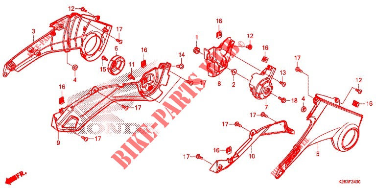 COPERTURA LATO per Honda MSX GROM 125 2014