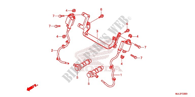 BARDATURA FILO/ RINCULO IGNIZIONE/BATTERIA per Honda NC 700 X ABS DCT 2014