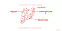 EMBLEMA/STRISCIA (NSC502WH E,F,ED/T2 E,ED) per Honda VISION 50 R 2014