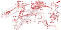 PARAFANGO POSTERIORE / FANALE ILLUMINAZIONE TARGA  per Honda SH 125 ABS D SPORTY TOP CASE 2014