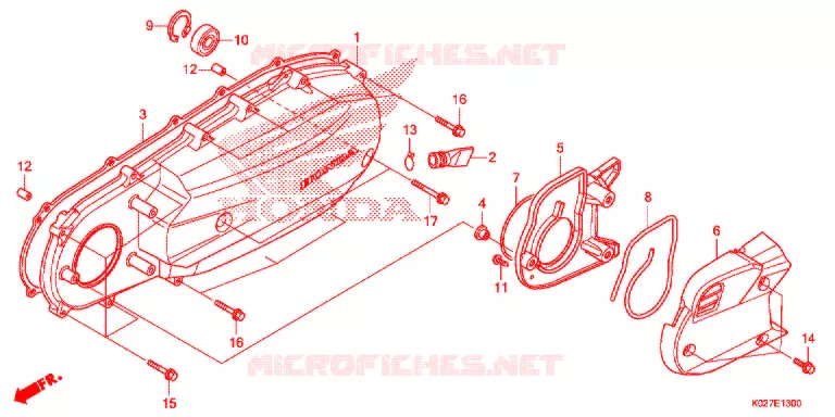COPERTURA LATO SINISTRO Honda SCOOTER 150 SH 2014  SH150ADSE