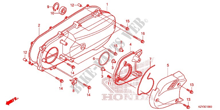 COPERTURA LATO SINISTRO per Honda PCX 150 2012
