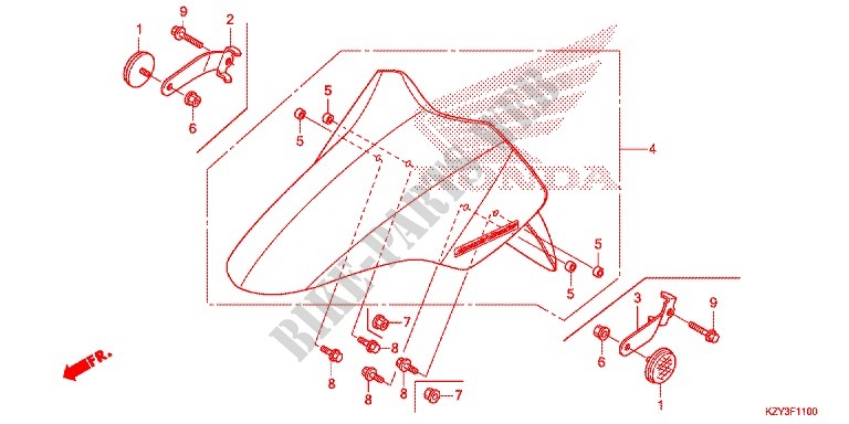 PARAFANGO ANTERIORE per Honda PCX 150 2012