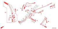 SOSTEGNO PRINCIPALE/PEDALE FRENO per Honda XR 125 L Electric start + Kick start 2011