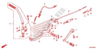 SOSTEGNO PRINCIPALE/PEDALE FRENO per Honda XR 125 L Electric start + Kick start 2012