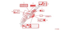 ETICHETTA CAUZIONE (SAUF KO, 2KO) per Honda CBR 125 TRICOLORE 2012