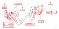 ETICHETTA CAUZIONE (CBF125MA/B/D) per Honda CBF125 2014