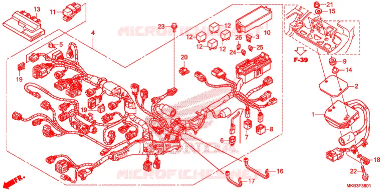 BARDATURA FILO Honda MOTO 1000 CBR 2015  CBR1000SAF