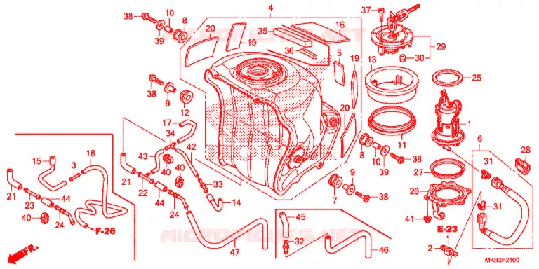 SERBATOIO COMBUSTIBILE/POMPA COMBUSTIBILE Honda MOTO 1000 CBR 2015  CBR1000SAF