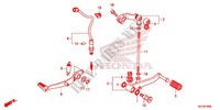SOSTEGNO PRINCIPALE/PEDALE FRENO per Honda CBR 500 R 2015