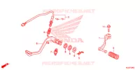 SOSTEGNO PRINCIPALE/PEDALE FRENO per Honda CRF 250 L RED 2015