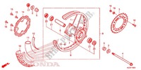 RUOTA POSTERIORE (CRF250L) per Honda CRF 250 L RED 2015