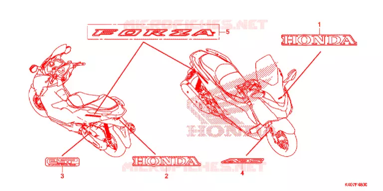 MARCHIO/EMBLEMA Honda SCOOTER 125 FORZA 2015  NSS125ADF