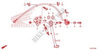 SOSTEGNO PRINCIPALE/PEDALE FRENO per Honda CBR 600 RR ABS HRC TRICOLOR 2014