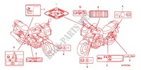 ETICHETTA CAUZIONE  per Honda CB 1300 ABS, TETE DE FOURCHE 2012