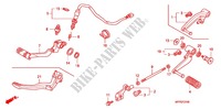 SOSTEGNO PRINCIPALE/PEDALE FRENO per Honda CB 1300 ABS, TETE DE FOURCHE 2012