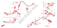 SOSTEGNO PRINCIPALE/PEDALE FRENO per Honda CB 1300 SUPER FOUR ABS 2009