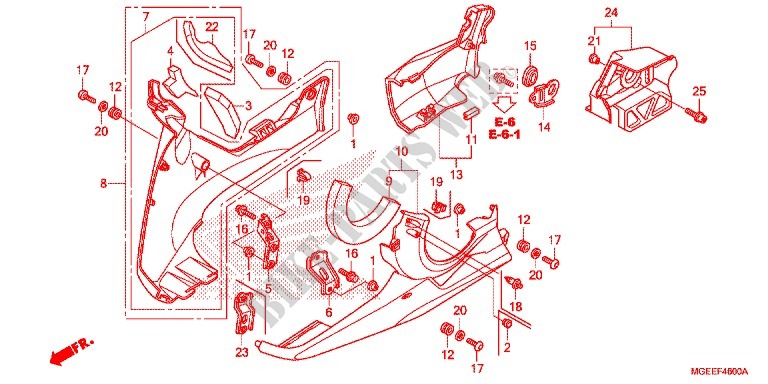 RIPARO INFERIORE per Honda VFR 1200 F 2015