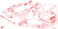 BRACCIO OSCILLANTE/CASSA CATENA per Honda CBR 125 BLANC 2016