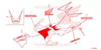 EMBLEMA/STRISCIA (CBR125RF/RTF) per Honda CBR 125 BLANC 2016