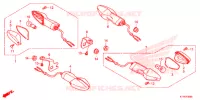 FRECCIA(2) per Honda CBR 125 BLANC 2016