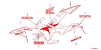 EMBLEMA/STRISCIA (CBR250RB/RAB 3F,4E,5ED) per Honda CBR 250 R ABS TRICOLORE 2012