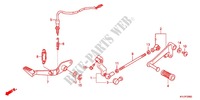 SOSTEGNO PRINCIPALE/PEDALE FRENO per Honda CBR 250 R NOIRE 2011