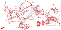 RIPARO SUPERIORE per Honda CBR 600 R ABS VERMELHO 2012