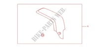 CARBON FIBER EXHAUST GUARD per Honda CBR 600 R ABS RED 2012