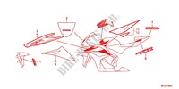 EMBLEMA/STRISCIA (2) per Honda CBR 600 R ABS RED 2012