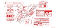 ETICHETTA CAUZIONE(1) per Honda CBR 600 R ABS RED 2012