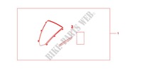 MANIGLIA STERZO/MANIGLIA COPERCHIO/WIND SCREEN per Honda CBR 600 R ABS RED 2012