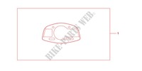 PANNELLI CRUSC.'CARBON LOOK' per Honda CBR 600 R ABS RED 2012