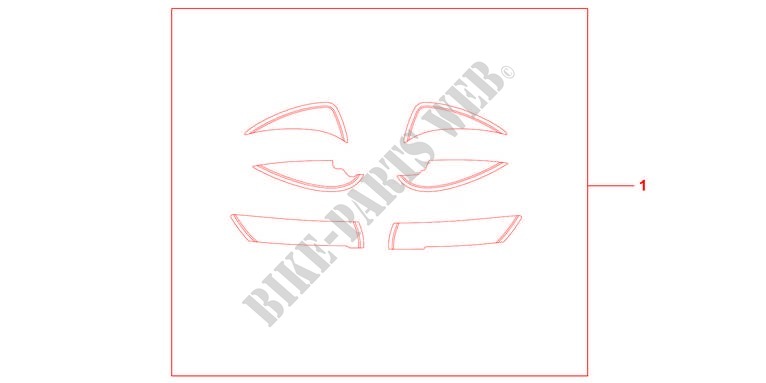 SET ADESIVI RACING BIANCO/NERO per Honda VISION 110 2011