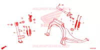 SOSTEGNO PRINCIPALE/PEDALE FRENO per Honda FORZA 300 2016