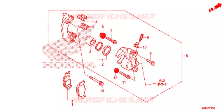 CALIBRO FRENO POSTERIORE Honda SCOOTER 300 FORZA 2016  NSS300D