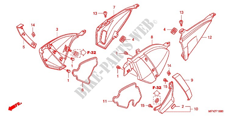 FILTRO ARIA/COPERTURA LATO per Honda CB 1000 R 2010