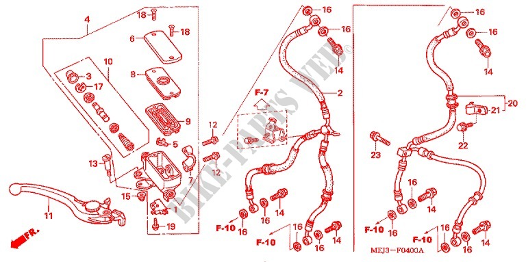 POMPA FRENO ANTERIORE (CB1300/F/F1/S) per Honda CB 1300 2006