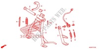 SOSTEGNO PRINCIPALE/PEDALE FRENO per Honda WAVE 110 front brake disk 2012