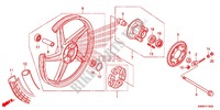 RUOTA POSTERIORE per Honda WAVE 110 disque frein avant 2012