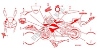 EMBLEMA/STRISCIA (8) per Honda CBR 600 RR 2009