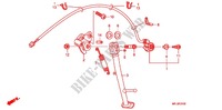 SOSTEGNO PRINCIPALE/PEDALE FRENO per Honda CBR 600 RR WHITE 2010