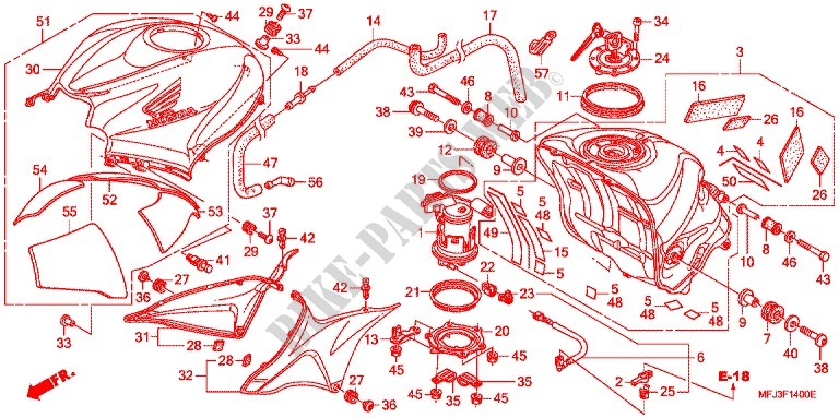 SERBATOIO COMBUSTIBILE per Honda CBR 600 RR 2010