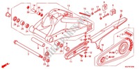BRACCIO OSCILLANTE/CASSA CATENA per Honda CBR 1000 RR ABS RED 2012