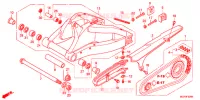 BRACCIO OSCILLANTE/CASSA CATENA per Honda CBR 1000 RR FIREBLADE BLACK 2014