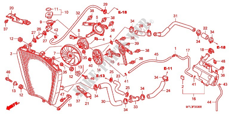 RADIATORE per Honda CBR 1000 RR ABS 2009