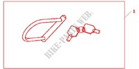 ANTIFURTO AD ARCO (U LOCK) per Honda CBR 1000 RR FIREBLADE 2009