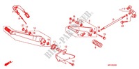 SOSTEGNO PRINCIPALE/PEDALE FRENO per Honda VT 1300 FURY ABS 2011